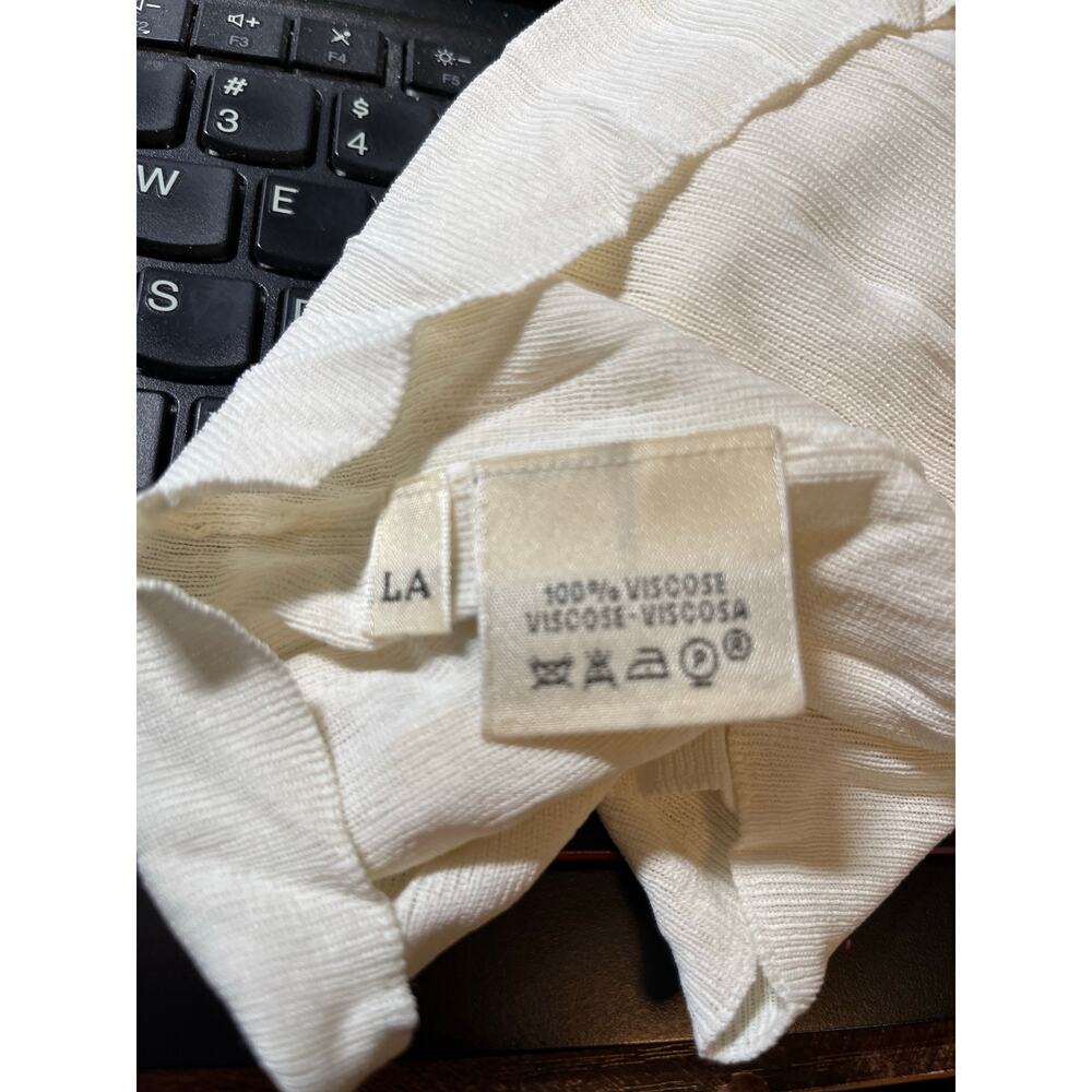 Hermès Paris Viscose Camisole Tank Top Ivory — Size LA (FR 40, US S/M) Designer - Picture 6 of 6